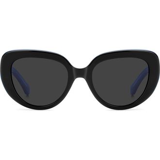 Kate Spade New York rana 53mm rectangular sunglasses in Black Blue/Grey at Nordstrom
