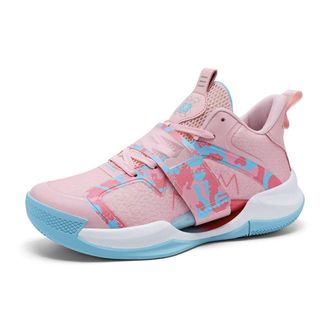 Generic Unisex Basketball Shoes are Breathable Anti Slip Shock-Absorbing Comfortable Fashionable Lace Up Training Boots Walking Shoes(Pink,5.5 UK)