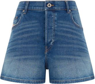 Diesel High Waist Denim Shorts - Dames - Denim shorts - Blauw - W27 - Denim - Korte Broeken