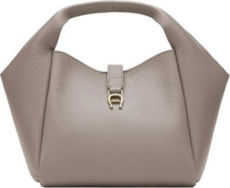 Aigner Compacte Gestructureerde Handtas - Dames - Handtassen - Bruin - ONE Size - Leer - Tassen