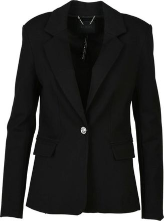 Guess Blazer Elegante con Chiusura a Bottone Gioiello - - Jackets - Donna - Nero - XS