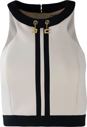 Elisabetta Franchi Top smanicato - Bianco