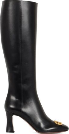 Valentino Garavani 90 mm V-Logo Signature leren riem - Zwart