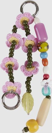 Mira Mikati Porte-Cl&eacute;s Beaded With Crochet Flowers Multi