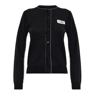 Maison Margiela Truien & Vesten, Dames, Zwart, M, Cardigan met decoratieve stiksels