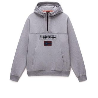 Napapijri Burgee Half Zip Hoodie 2.0 Hoodie f&uuml;r Herren | grau