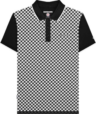 Lambretta Heren AW25 Geruit Poloshirt (Steen)