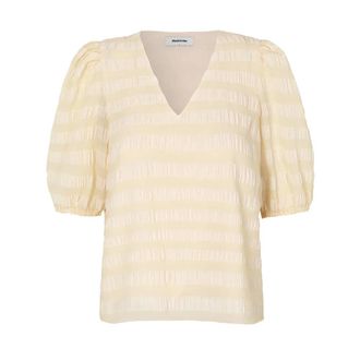 Modstr&ouml;m Dames, Blouses & Shirts, Beige, Maat: XL Katoen