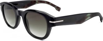 HUGO BOSS Mens 48mm Grey Sunglasses BOSS1717-S-KB7-48