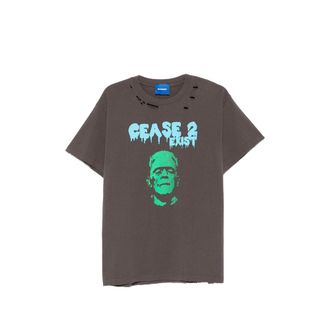 Dagger Graphic-print Distressed T-shirt