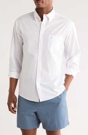Brooks Brothers White Cotton Poplin Button-Down Shirt at Nordstrom Rack, Size Xx-Large