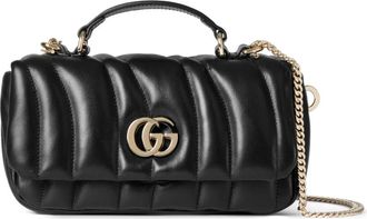 Gucci Tassen, Dames, Zwart, ONE Size, Leer, GG Milano Small Top Handle Bag