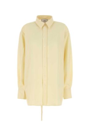 Ami Ami Pastel Yellow Wool Oversize Shirt
