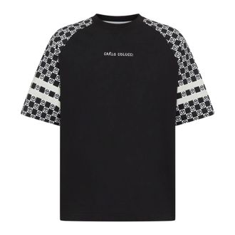 Carlo Colucci Carlo Colucci, T-Shirts, male, Black, Size: XL Oversize T-Shirt X Mosaic Legacy