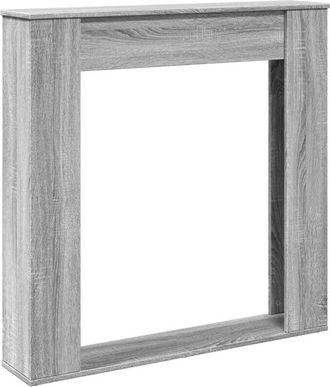 vidaXL Vidaxl - Borde de chimenea madera ingeniería gris Sonoma 100x20x100 cm