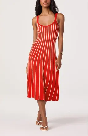ASTR the Label Irecia Stripe Sleeveless Sweater Dress in Red Stripe at Nordstrom, Size X-Small