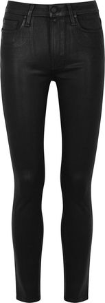 Paige Hoxton Ankle Black Coated Skinny Jeans - W31