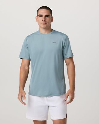 Vuori Clothing Short Sleeve Viewpoint Performance T-Shirt 2.0 | Mist | XS, Size Extra Small