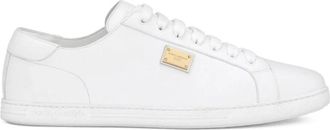 Dolce & Gabbana Saint Tropez Lage Sneakers - Heren - Sneakers - Wit - 40 EU - Leer - Schoenen