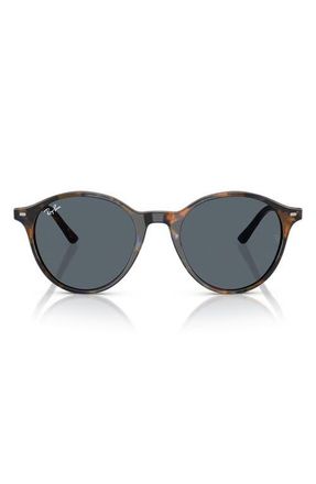 Ray-Ban 51mm Phantos Round Sunglasses in Havana Yellow E Blue/blue at Nordstrom
