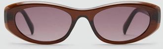 Mango Occhiali da sole montatura semitrasparente marrone - Donna - Taglia unica - MANGO