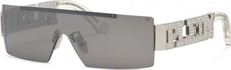 Philipp Plein Womens SPP032S99579X SPP032S 99 579X Sunglasses - Silver - One Size