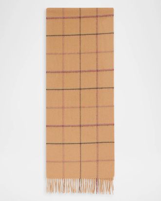 Paul Smith Men & apos;s Signature Stripe Windowpane Wool-Cashmere Scarf