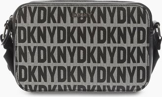 DKNY Womens Tutu Double Zip Camera Crossbody Bag - Black - Size: ONE size