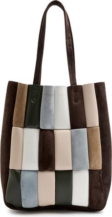 Khaite Zoe Patchwork Leather and Suede Tote bag - Multicoloured - One Size