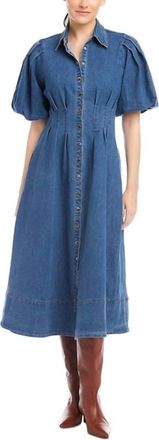 Fifteen Twenty Womens Esme Midi Shirtdress In Denim