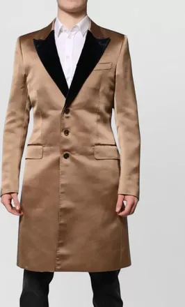 Dolce & Gabbana silk single breasted trench coat