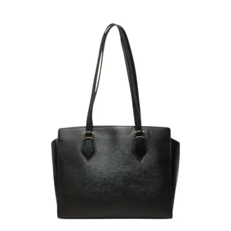 Louis Vuitton Black Noir Leather Shoulder Bag Tote Bag (Pre-Owned)