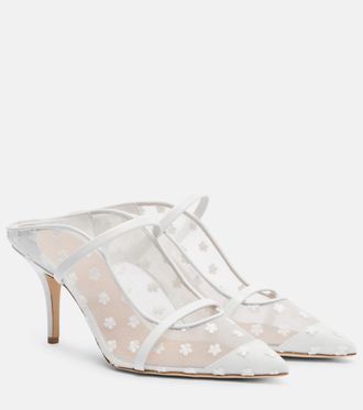 Malone Souliers Maureen 70 leather and mesh mules