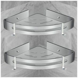 OEM Estante Esquinero Para Ducha, Estante De Ba&ntilde;o Sin Necesidad De Taladrar, Cesta De Almacenamiento Para Ducha, Estante De Ducha De Aluminio Para Montaje