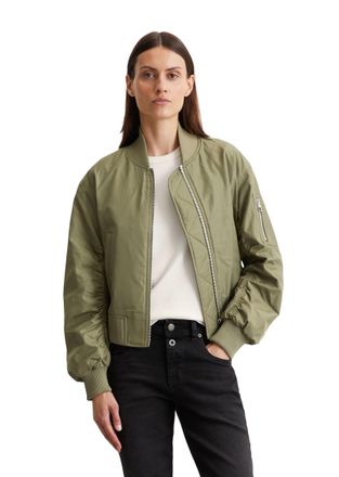 Marc O'Polo Blouson MARC OPOLO, Damen, Gr. 32, forest moss, Web, Obermaterial: 100% Polyester, regular fit, Rippb&uuml;ndchen, Jacken Blouson, im Pilotenstil, verk&uuml;rzt