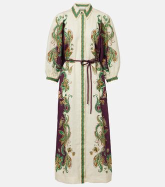 Alemais Ruthie printed linen shirt dress