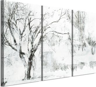 OEM Cuadro Sobre Lienzo Italiano De 90 X 60 Cm, Tr&iacute;ptico - Estilo Cl&aacute;sico - Naturaleza Cuadro Sobre Lienzo Italiano De 120 X 80 Cm, Tr&iacute;ptico - Estilo Cl&aacute;s
