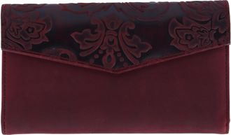 Buxton Womens Tooled Leather Organizer Clutch