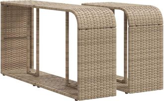 vidaXL Estantes de almacenaje 2 unidades ratán sintético beige vidaXL