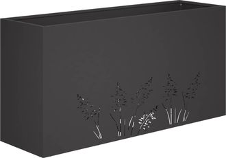 vidaXL Macetero De Jard&iacute;n Negro 100 X 20 X 49 Cm Vidaxl