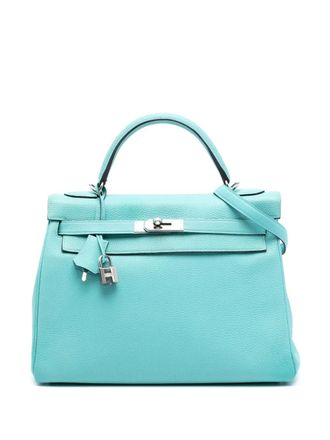 Herm&egrave;s 2015 Togo Kelly II Retourne 32 satchel - Blue