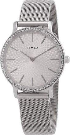 Timex Transcend Quartz Crystal Silver-Tone Dial Ladies Watch TW2V52400