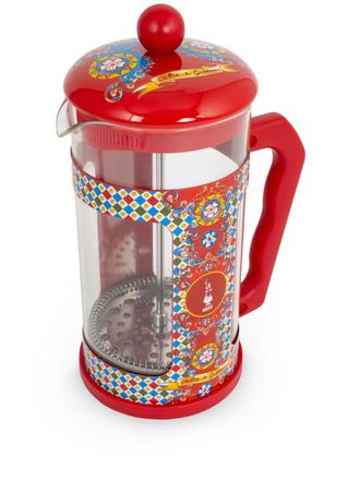 Dolce & Gabbana x Bialetti Carretto-print French coffee press - unisex - stainless steel - One Size - Red