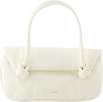 Jil Sander Knot SM Schoudertas - Dames - Handtassen - Beige - ONE Size - Leer - Tassen