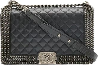 Chanel Pre-owned Vintage Schoudertas - Dames - Vintage Schoudertas - Zwart - ONE Size - Leer - Vintage