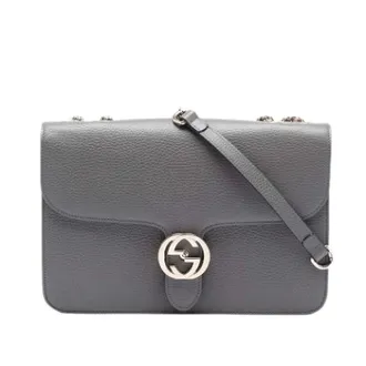 Gucci Pre-owned Cross Body Bags, female, Gray, Size: ONE SIZE Pre-owned Vintage Crossbody Bag