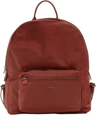 Kiton Rugzak met rits en buitenzak - Heren - Rugzakken - Bruin - ONE Size - Tassen