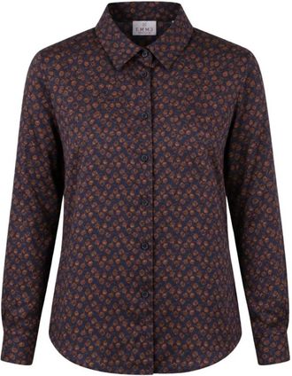Marella Emmdenaro Shirt - Dames - Overhemden - Blauw - L - Satijn - Overhemden