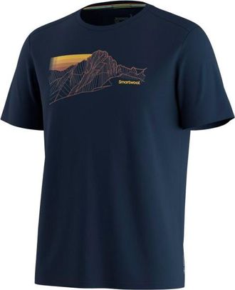 Smartwool Alpine Trace Active Short Sleeve Graphic Tee Merinoshirt f&uuml;r Herren | blau