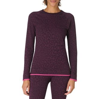 Sweaty Betty Animal Base Layer Top in Purple Leo Jacquard at Nordstrom, Size X-Small